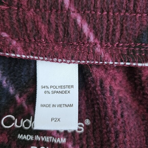 Cuddl Duds Fleecewear Stretch Petite Jogger Pants Plaid - Purple -2XP - EUC - Picture 5 of 8